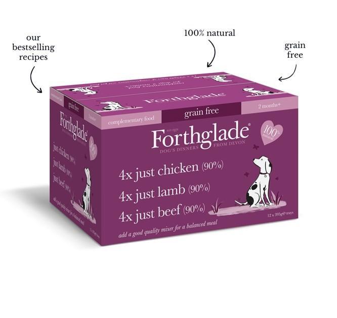 Forthglade Just 90% Grain Free Multicase 12x395g
