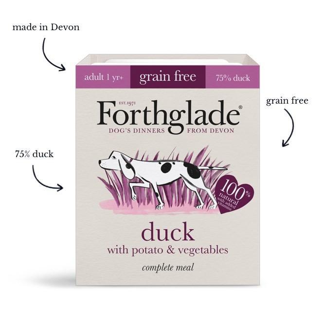 Forthglade Complete Grain Free Adult Duck w/ Potato & Veg 18x395g