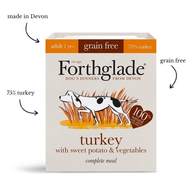 Forthglade Complete Grain Free Adult Turkey w/Sweet Potato & Veg 18x395g