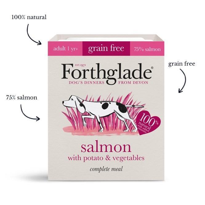 Forthglade Complete Grain Free Adult Salmon w/Potato & Veg 18x395g