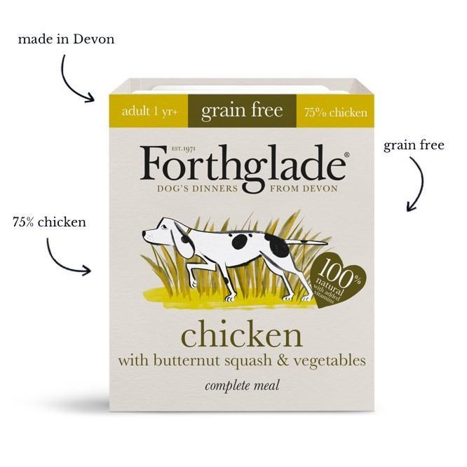 Forthglade Complete Grain Free Adult Chicken w/Butternut Squash & Veg 18x395g
