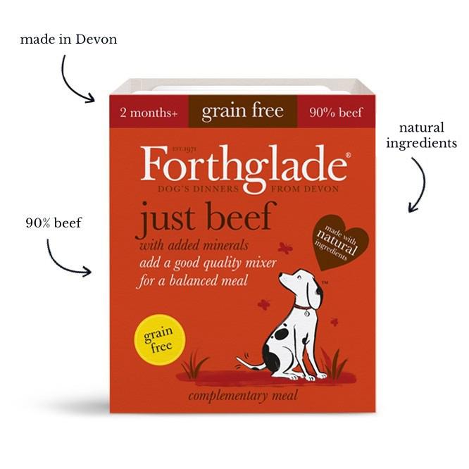 Forthglade Just 90% Grain Free Beef 18x395g