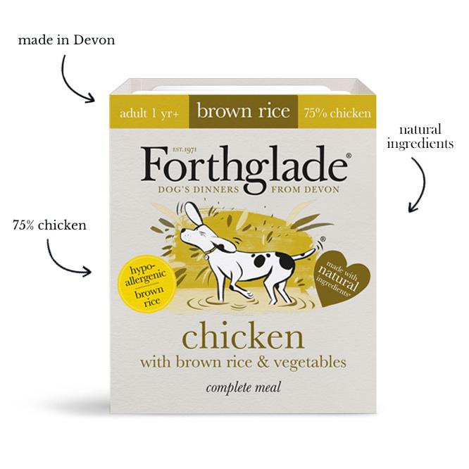 Forthglade Complete Meal Adult Chicken with Brown Rice & Veg 18x395g