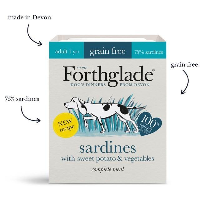 Forthglade Complete Grain Free Adult Sardines, Sweet Potato & Vegetables 18x395g