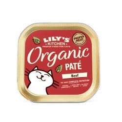 Lily's Kitchen Cat Organic Beef Pate 19x85g Trays