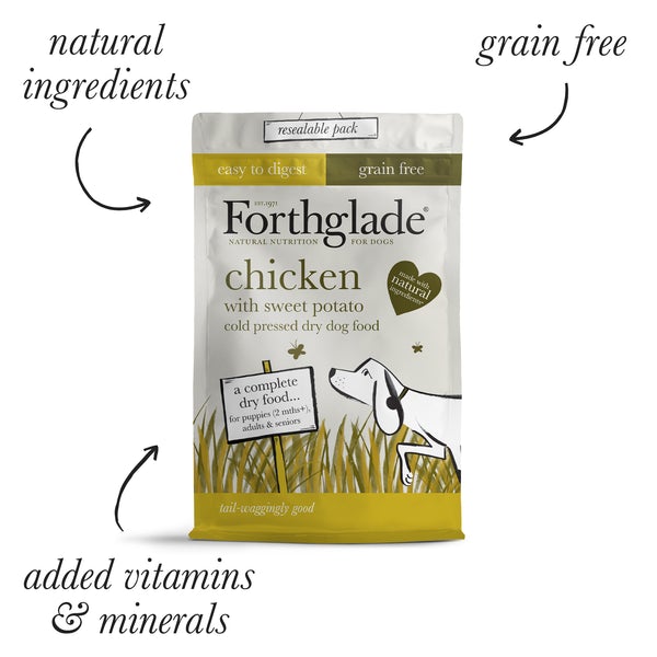 Forthglade Cold Press Grain Free Dry Dog Food Chicken