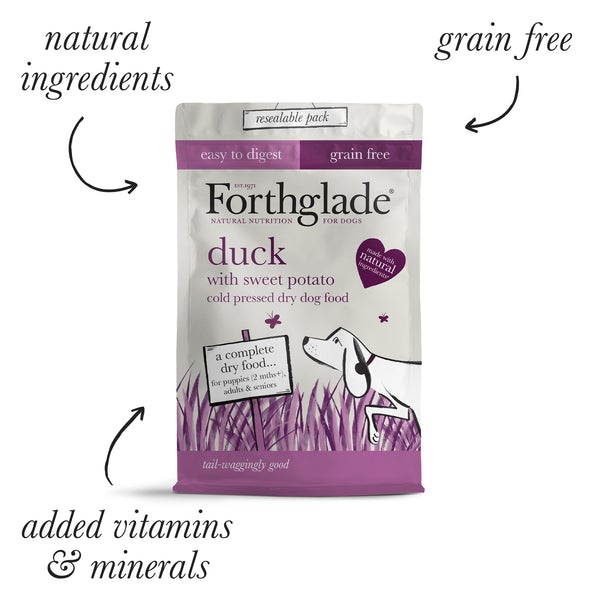 Forthglade Cold Press Grain Free Dry Dog Food Duck