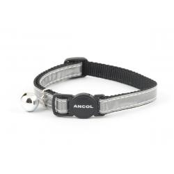 Ancol Safety Buckle Cat Collar Gloss Reflective Silver