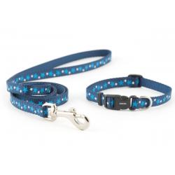 Ancol Small Bite Blue Stars Puppy Collar & Lead Set