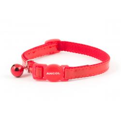 Ancol Safety Buckle Cat Collar Gloss Reflective Red