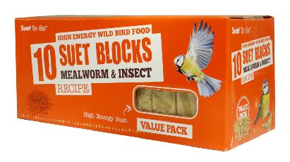 Suet To Go Blocks Mealworm & Insect 10 pack