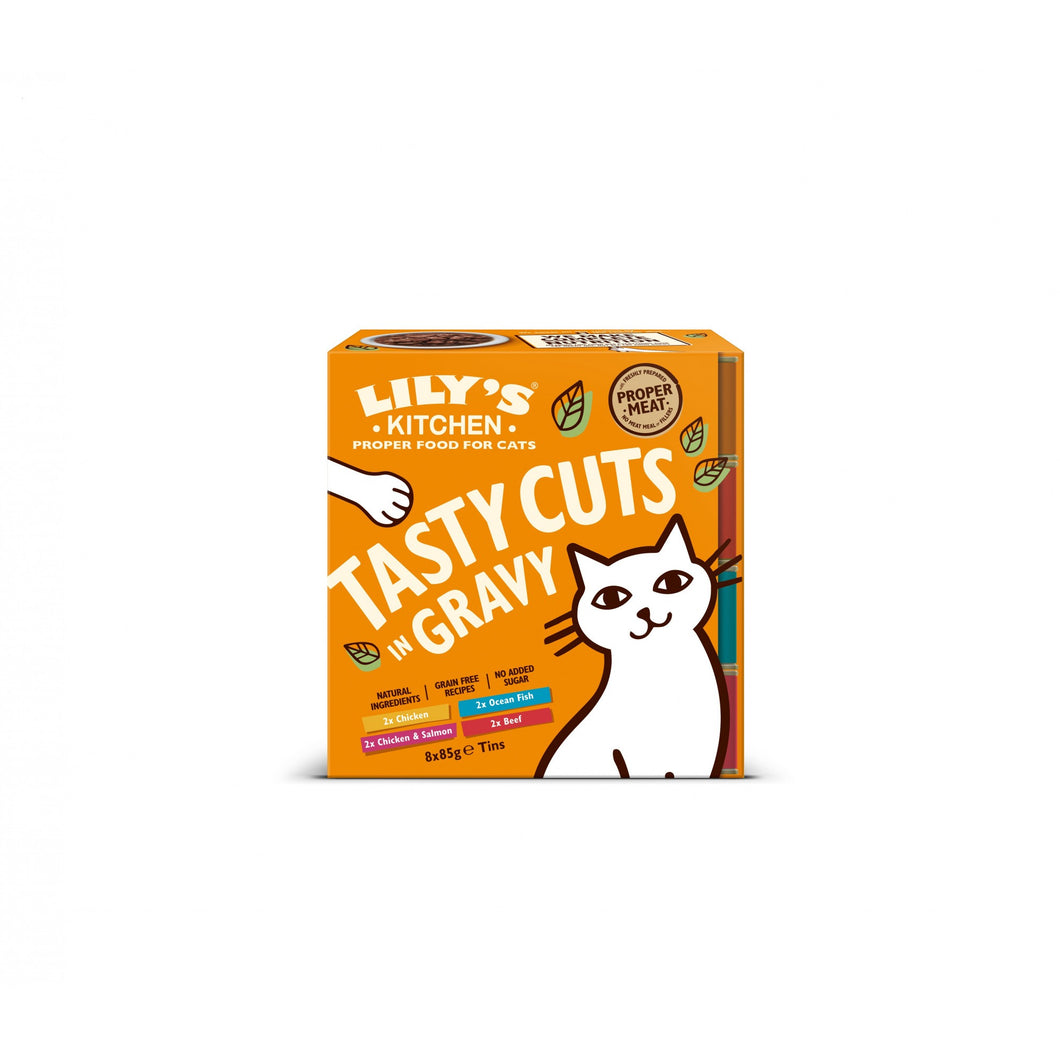 Lily's Kitchen Cat Tasty Cuts Gravy Variety 8x85g pack